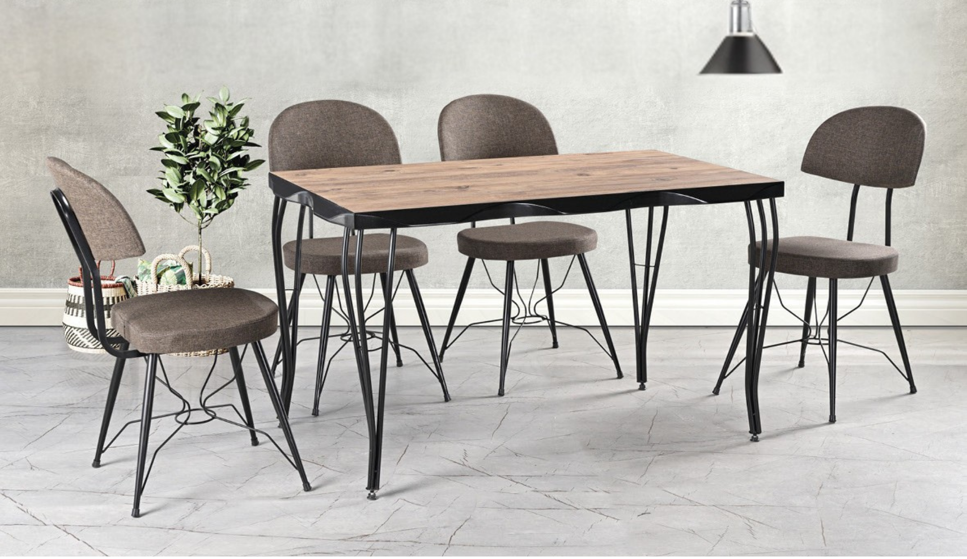 Letgo Çam Masa & Ay Sandalye Takımı